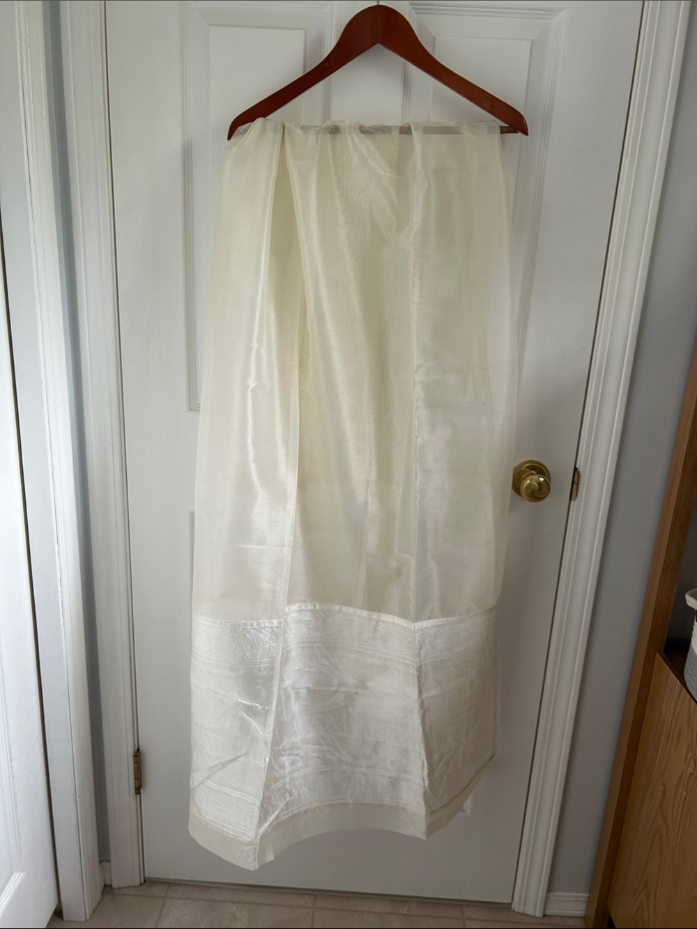 Elegant Cream Sheer drapes (2)